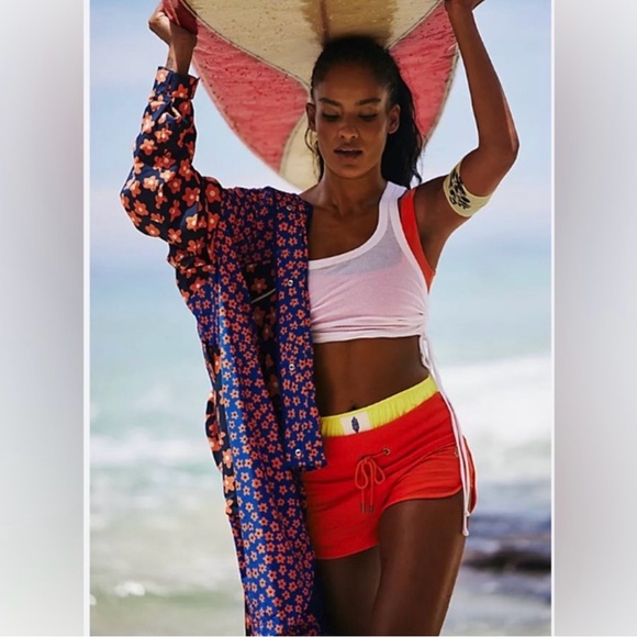 Free People Singin' In The Rain Printed Packable Jacket Raincoat - Picture 4 of 9